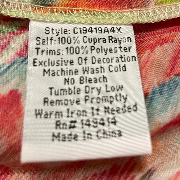 JOHNNY WAS NWOT Porcelain Flare Sleeve Ruffle Blouse in Multicolor - Picture 5 of 5